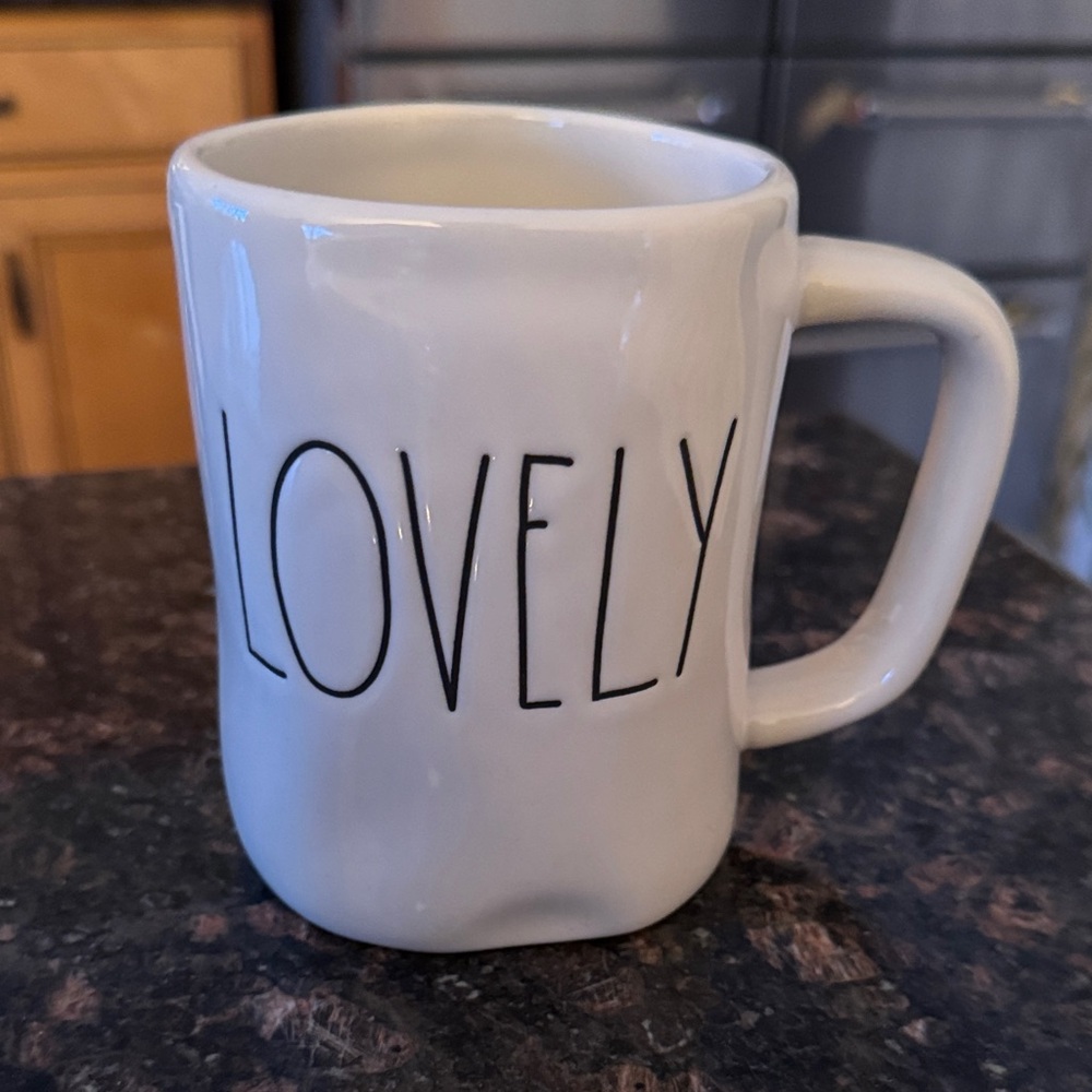 Rae Dunn White 'Lovely' Mug